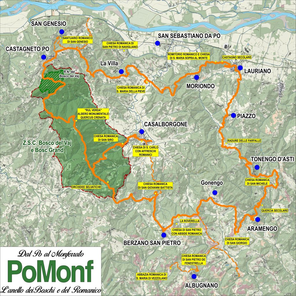 Trekking ed escursioni - Agriturismo Parco del Grep - Monferrato, Piemonte - Po Monf